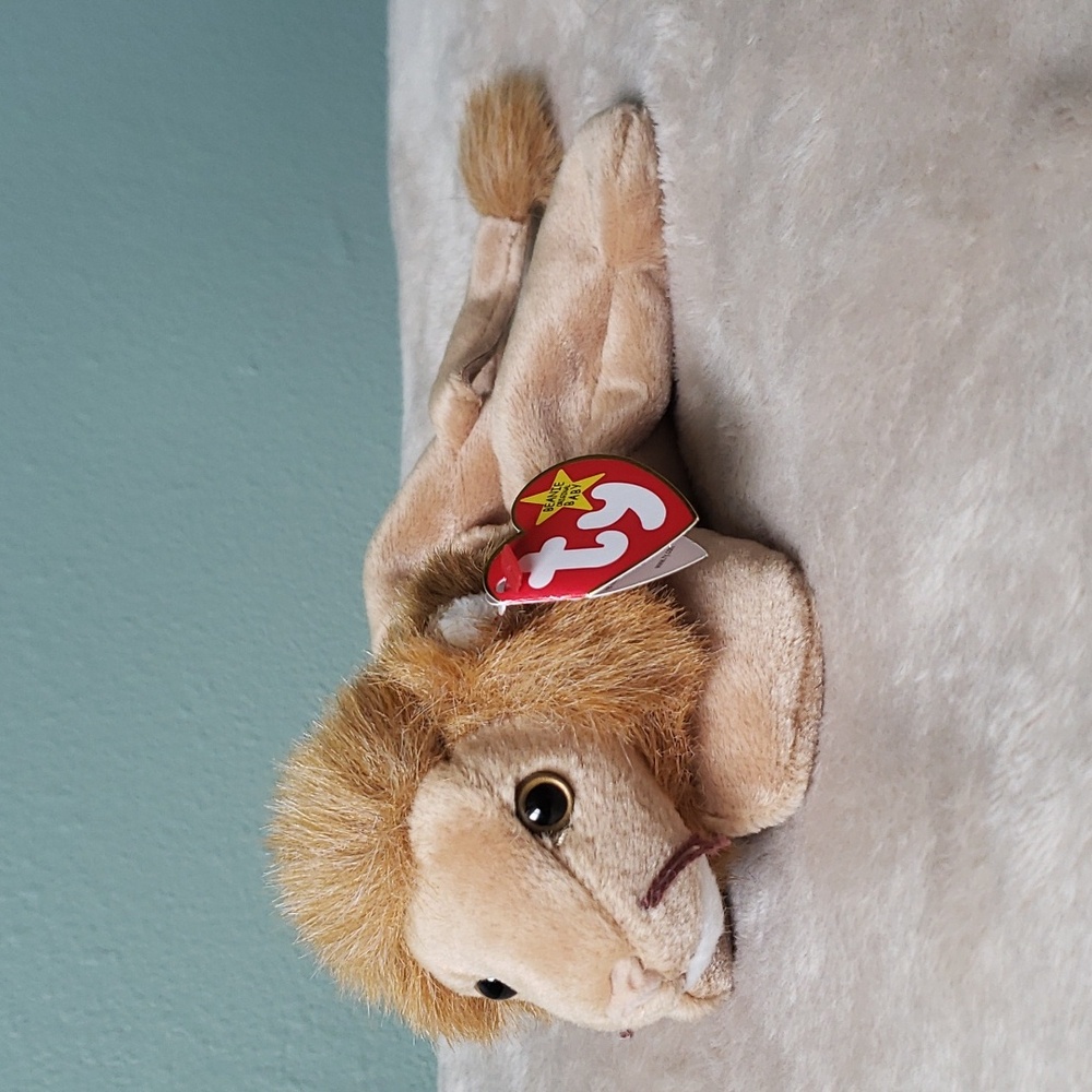 Roary 🦁Ty Beanie Baby Lion Cub🦁 Gift, Kids Zoo or Circus Toy, Collectible, NWT